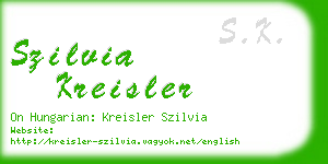 szilvia kreisler business card